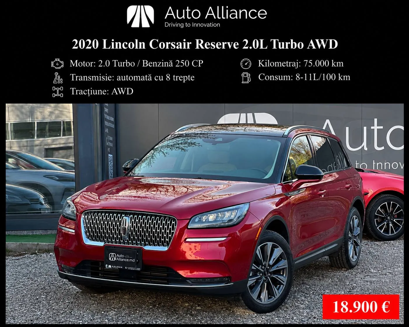 2020 Lincoln Corsair Reserve 2.0L Turbo AWD